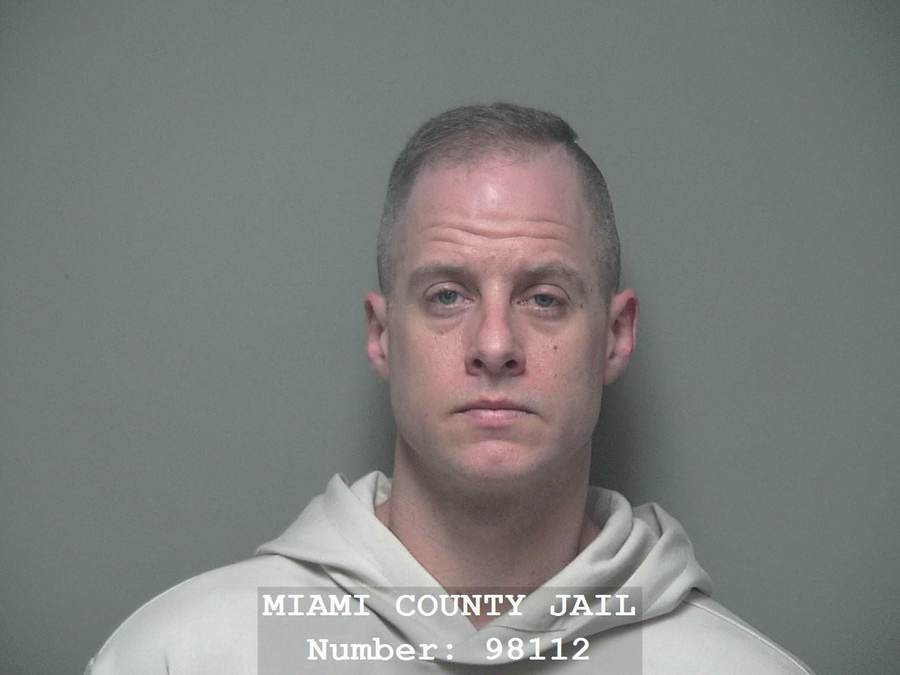 Caleb Flynn's Miami County Jail booking photo — the former American Idol contestant was convicted of murdering his wife Ashley on September 29, 2026