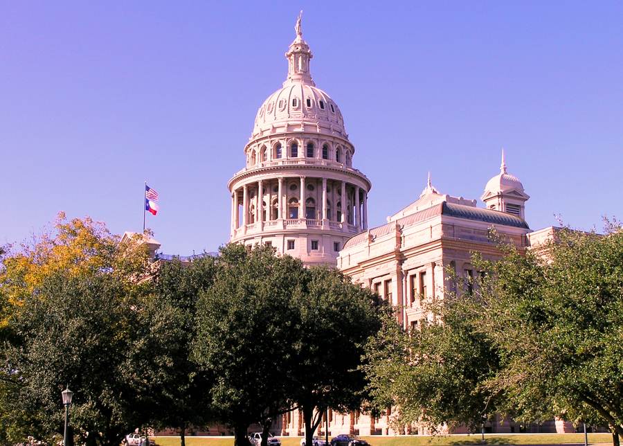 Oblique view of the Texas State Capitol in Austin, the alleged target in the Texas Capitol attack plot