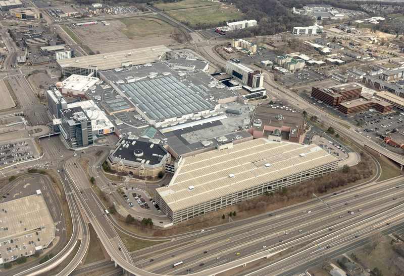 Aerial view of the Mall of America complex in Bloomington, Minnesota — the target of the foiled Mall of America attack plot