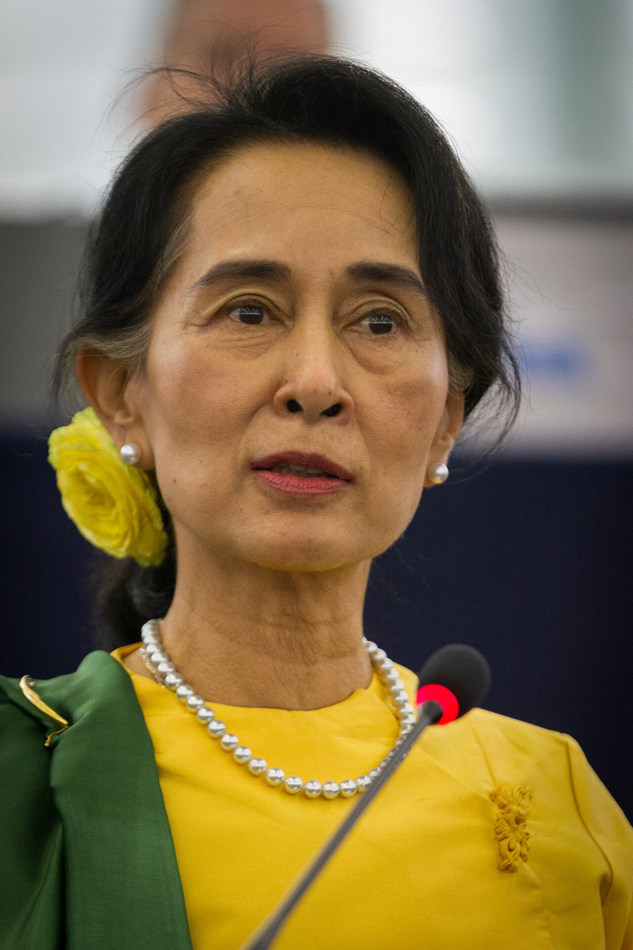 Aung San Suu Kyi receiving the Sakharov Prize in Strasbourg in 2013, years before the Suu Kyi son phone call that ended five years of detention silence