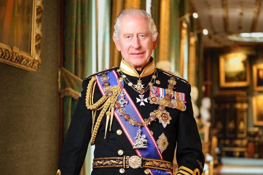 King Charles III in an official portrait