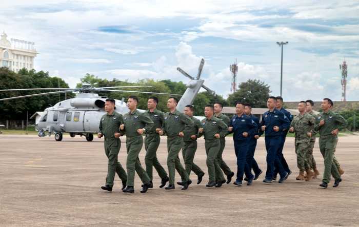 Chinese troops and military equipment arriving in Laos for Friendship Shield 2024