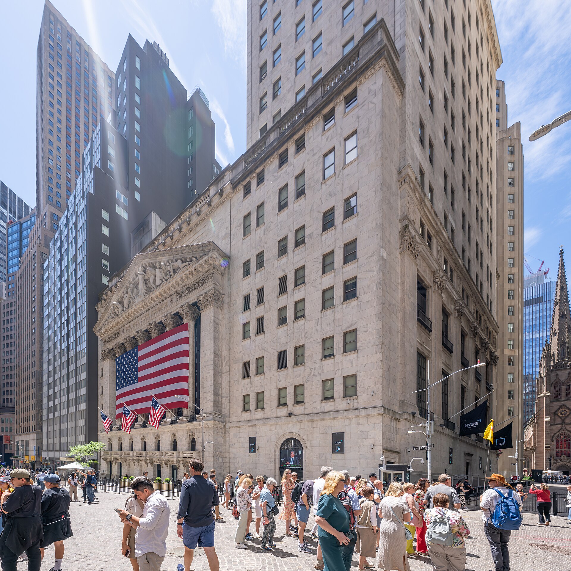 The New York Stock Exchange building on Broad Street in New York — file photo for stock market today October 23 2026