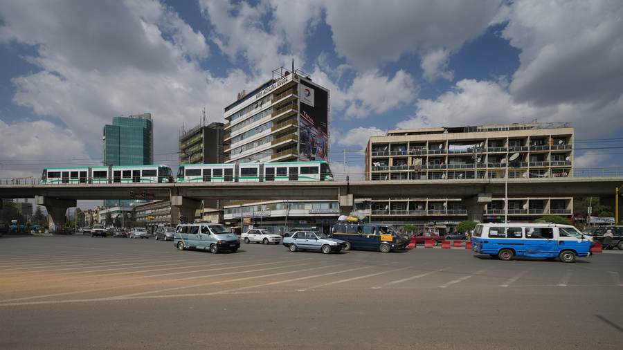 Meskel Square in central Addis Ababa, a landmark of the Ethiopian capital where blasts were reported overnight