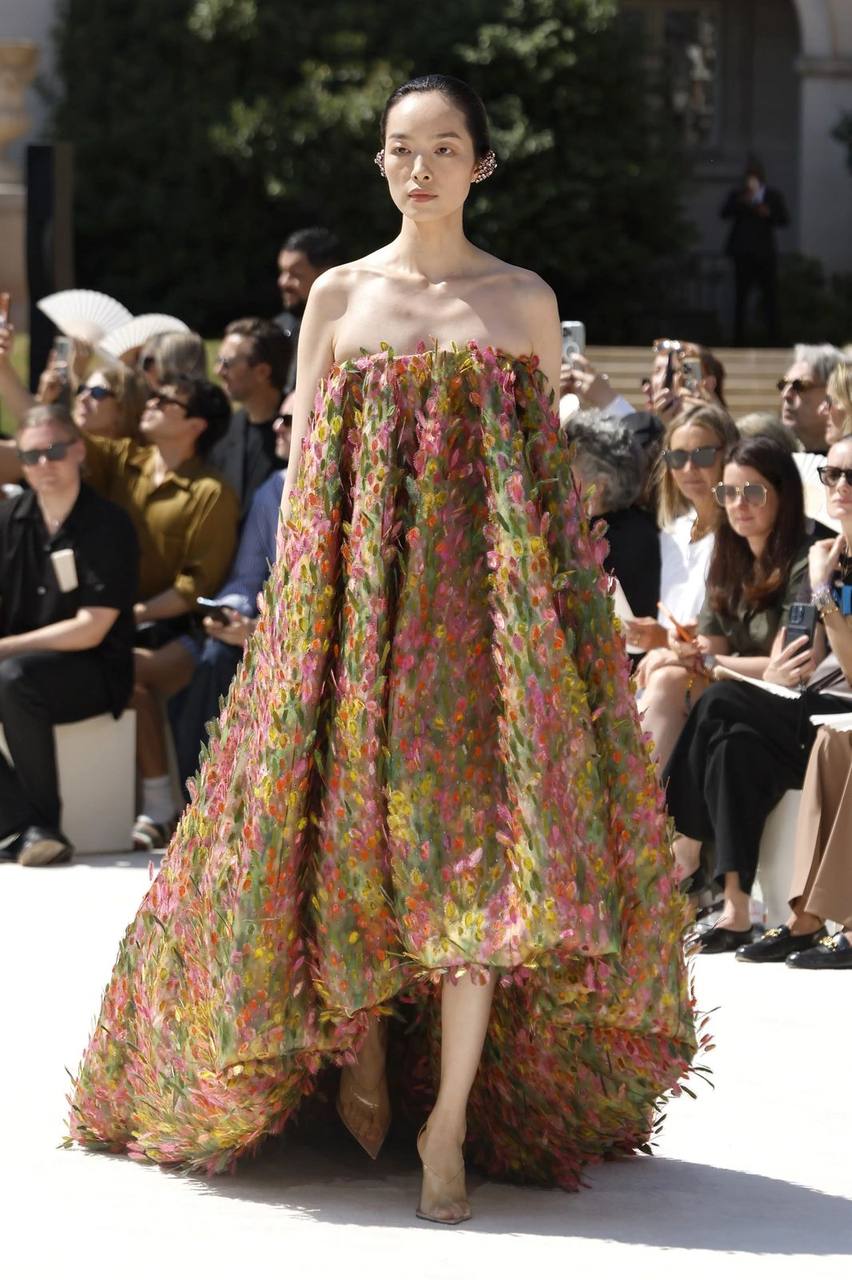 Model in a voluminous Balenciaga haute-couture look by Pierpaolo Piccioli