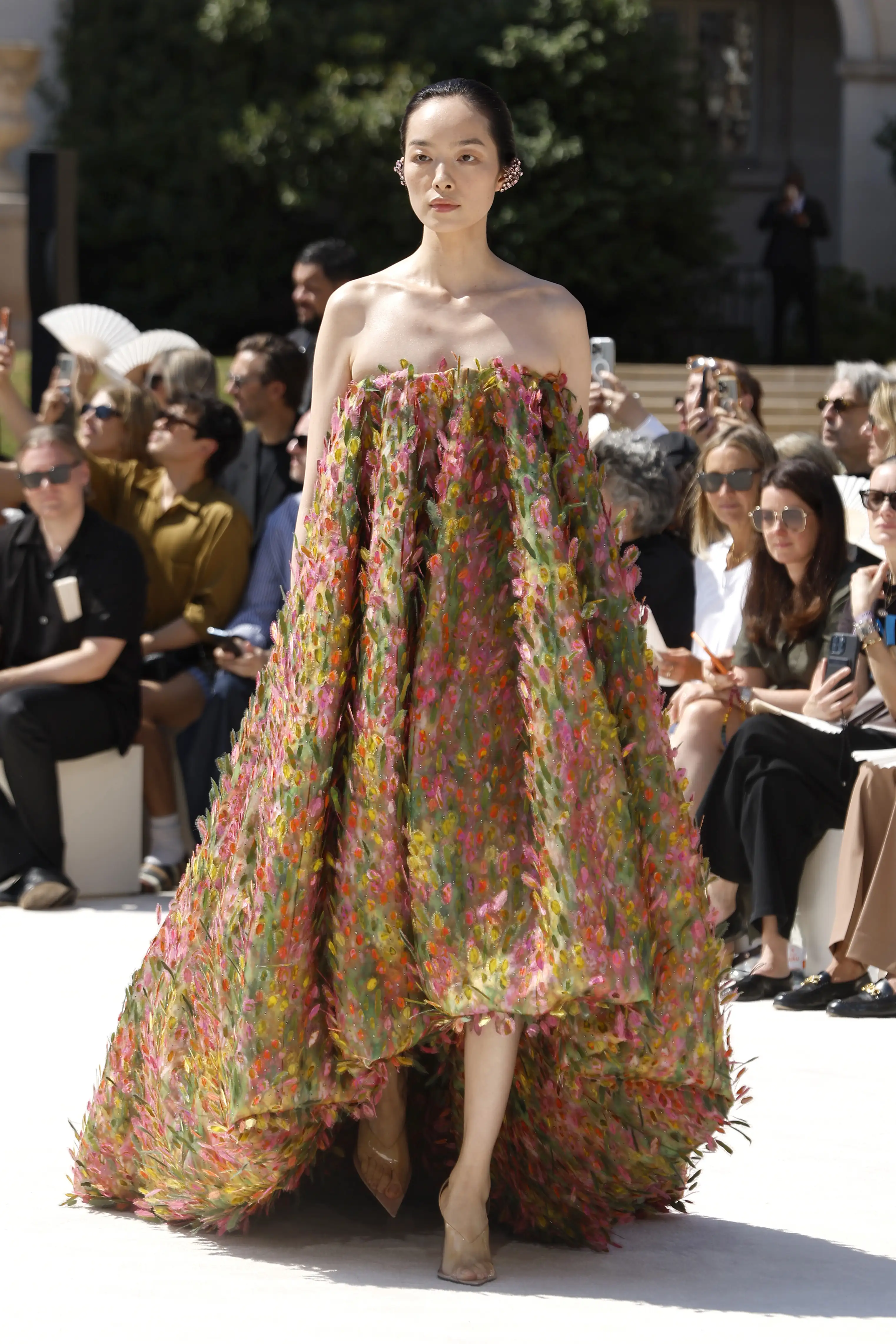 Model in a voluminous Balenciaga haute-couture look by Pierpaolo Piccioli