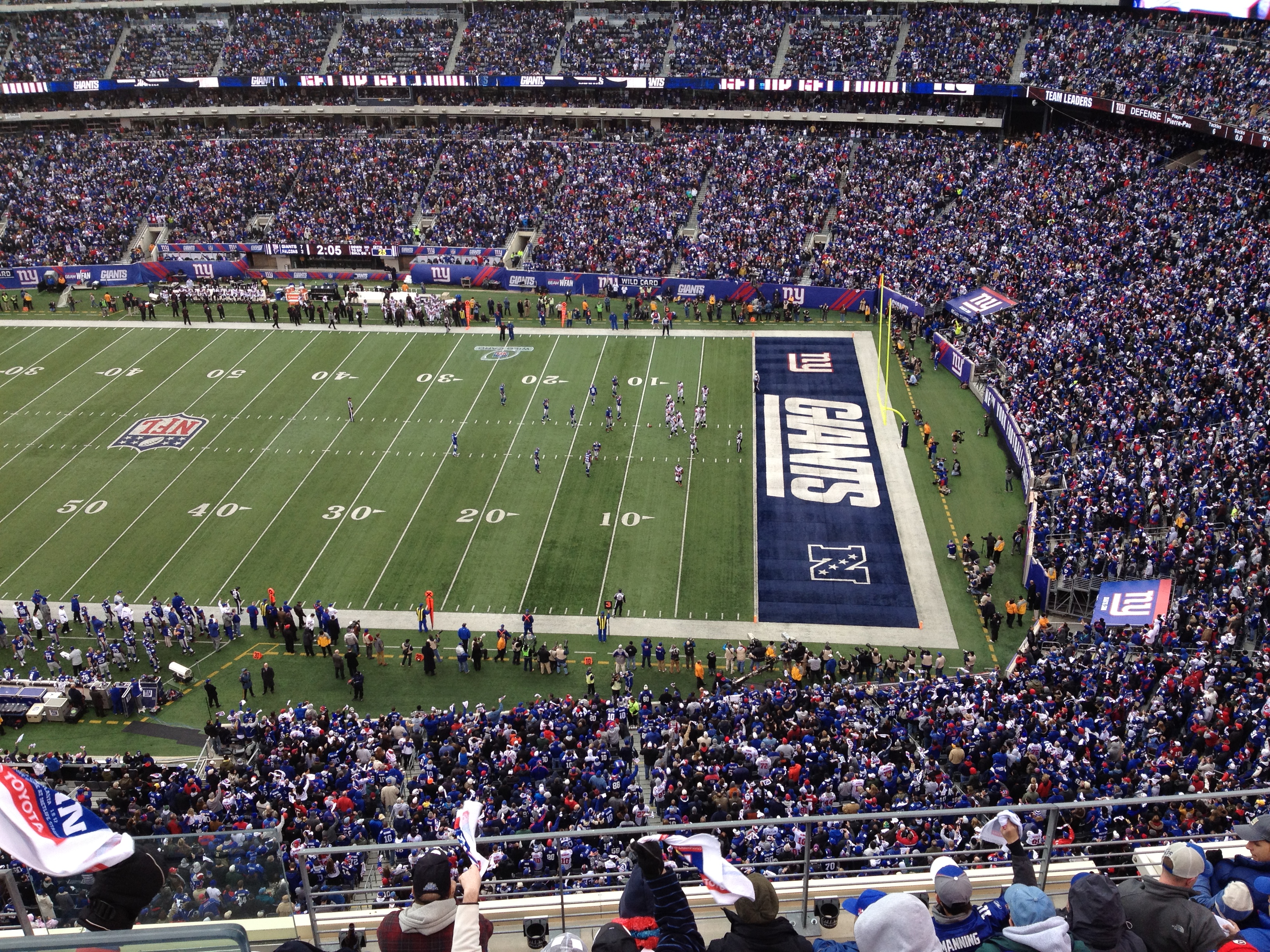 Saints vs Giants score — MetLife Stadium during a New York Giants home game