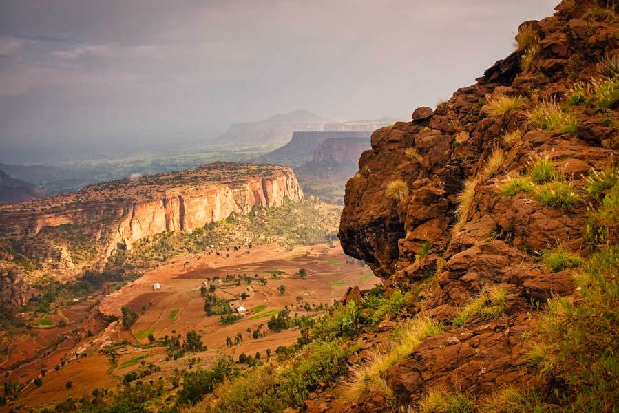 Rugged Tigray highlands in northern Ethiopia near the Alamata front, where three days of Ethiopia Tigray Alamata fighting killed at least 52 civilians