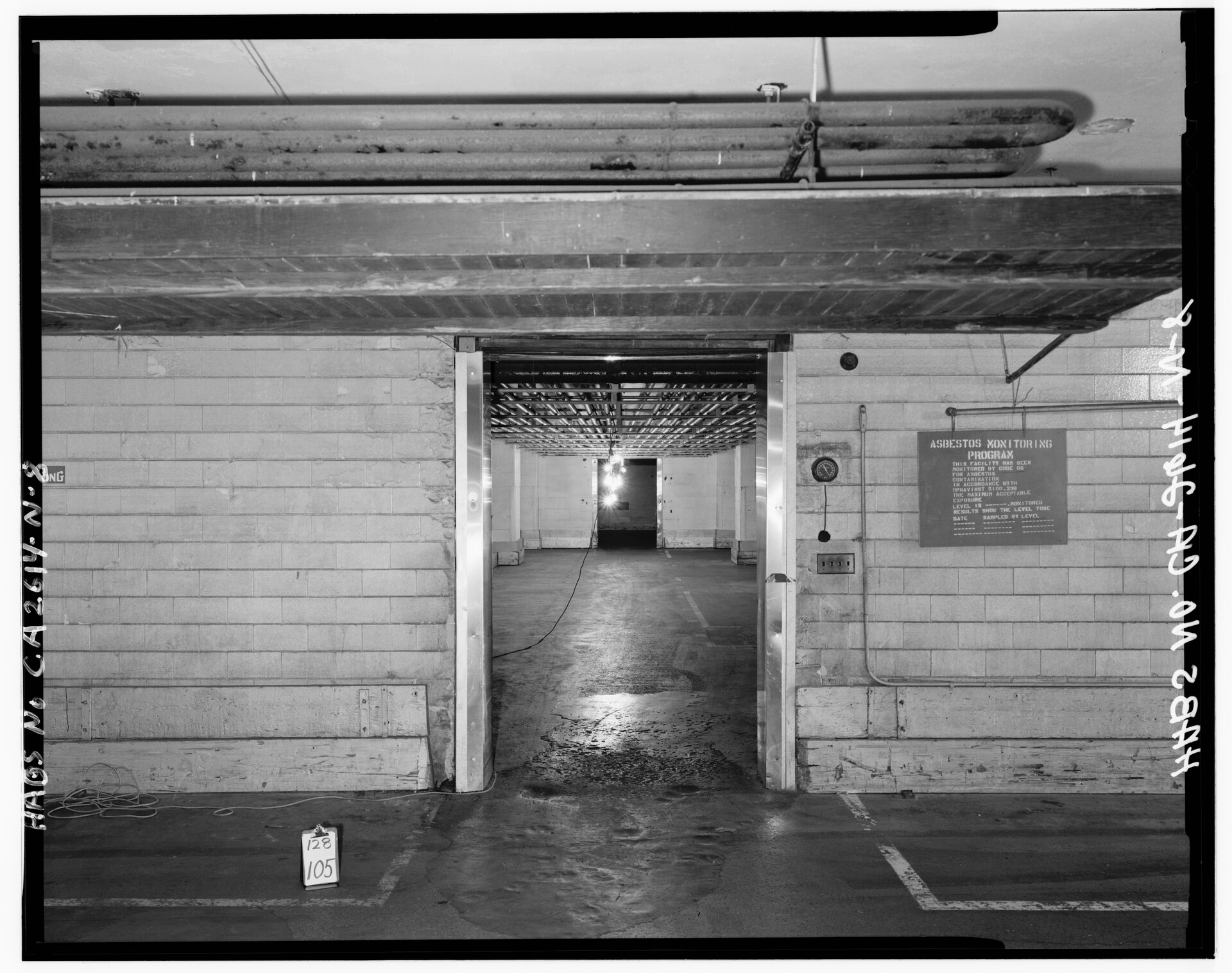 A historic Navy cold-storage freezer room at the Oakland Naval Supply Center — military cold storage has been critical logistics infrastructure for generations