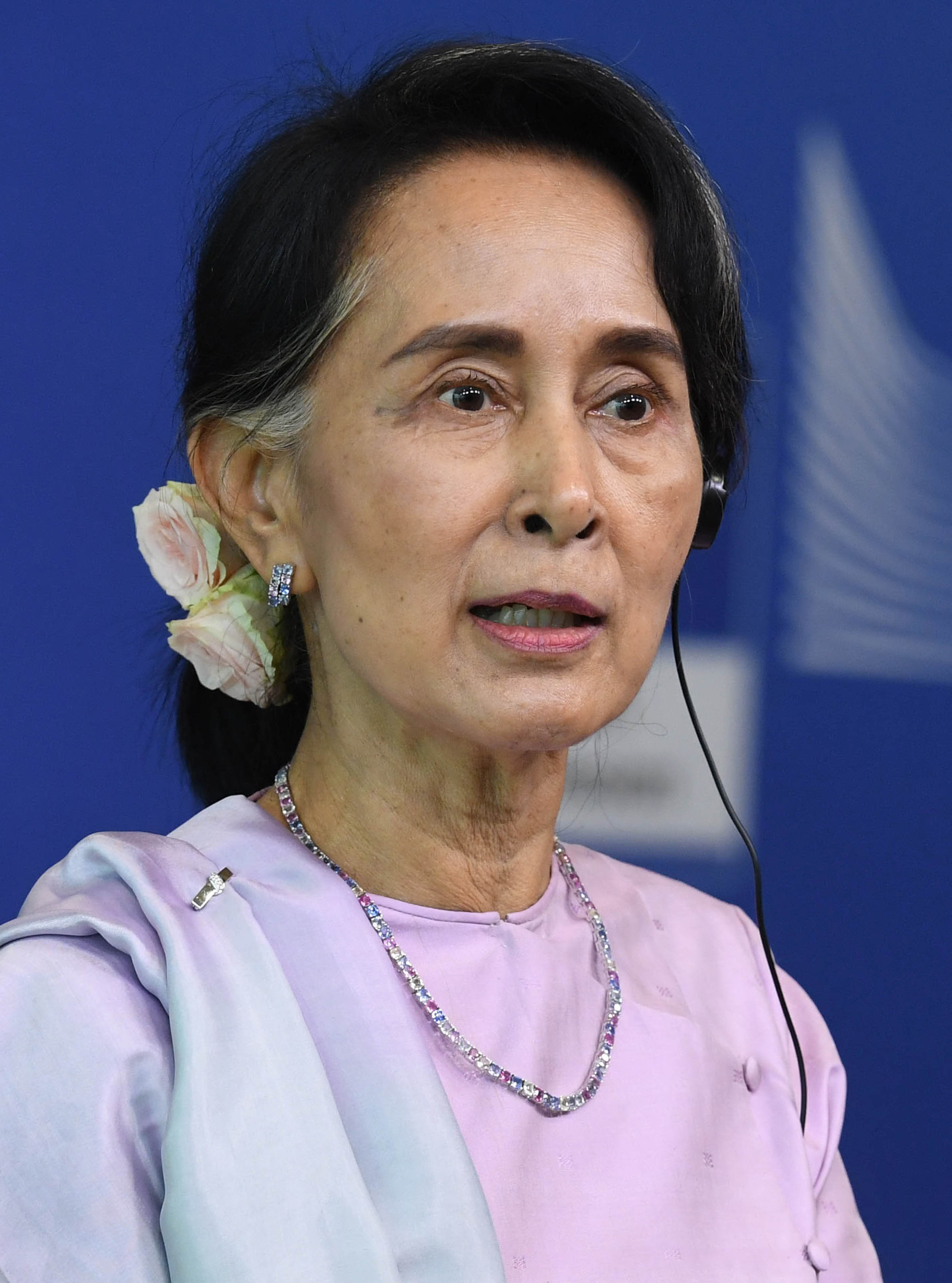 Aung San Suu Kyi in a file photo — the ASEAN envoy sought access to the detained Nobel laureate but no meeting was reported