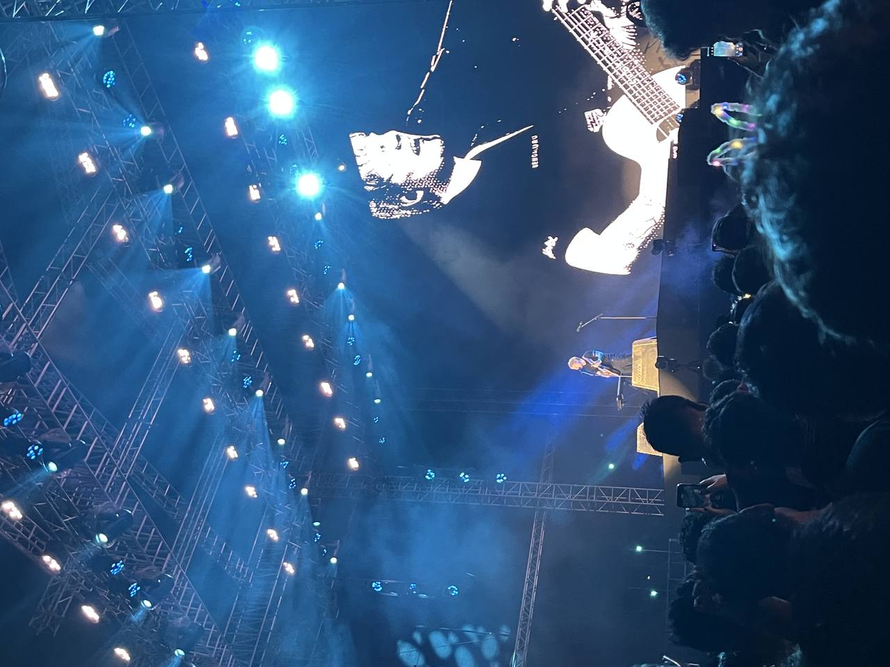 Ed Sheeran performing in Bangalore in February 2025; tour organizers removed Macklemore from Sheeran's Loop Tour after his pro-Palestine remarks at MetLife Stadium