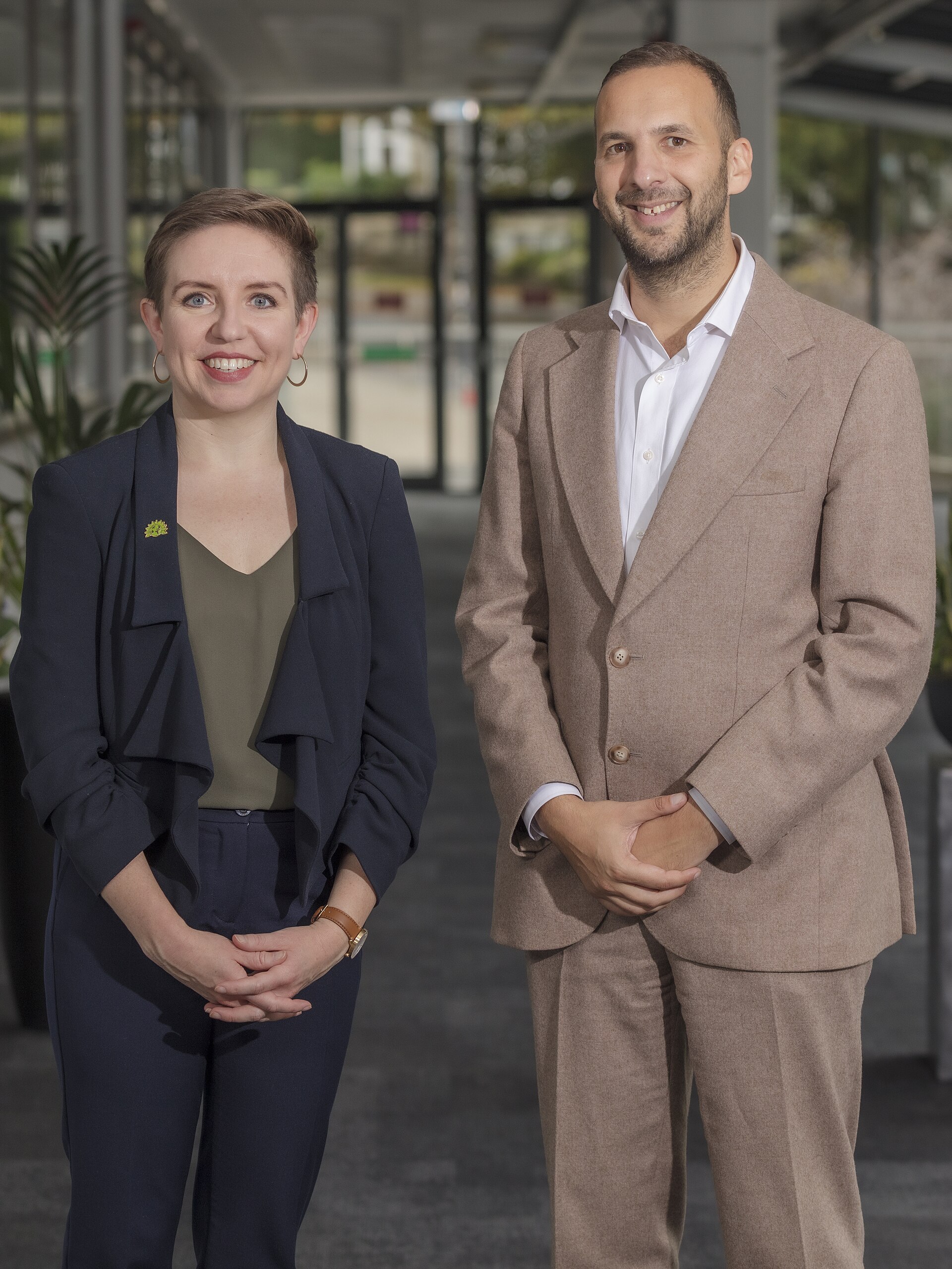 Green Party leader Zack Polanski with former co-leader Carla Denyer in a file photo, as the Green Party racist party row deepens