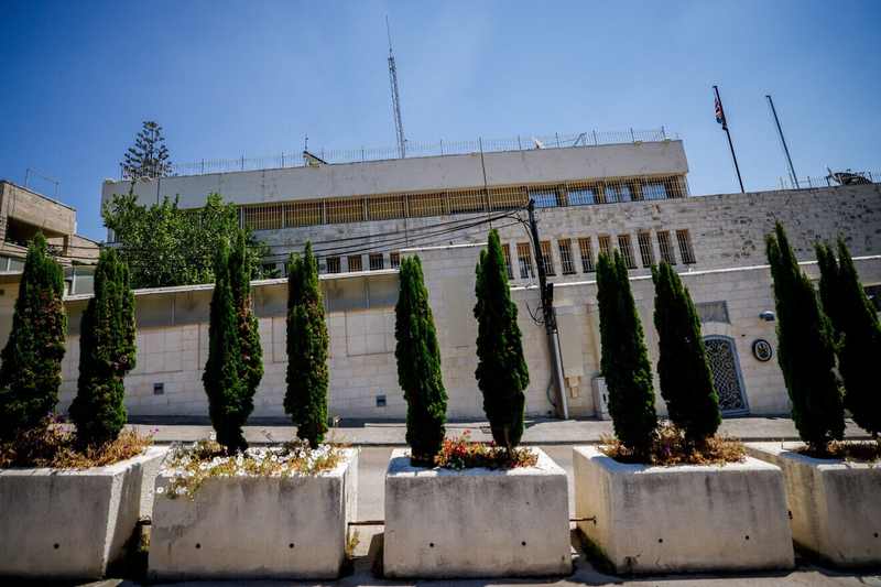 The British Consulate General building in East Jerusalem before its closure