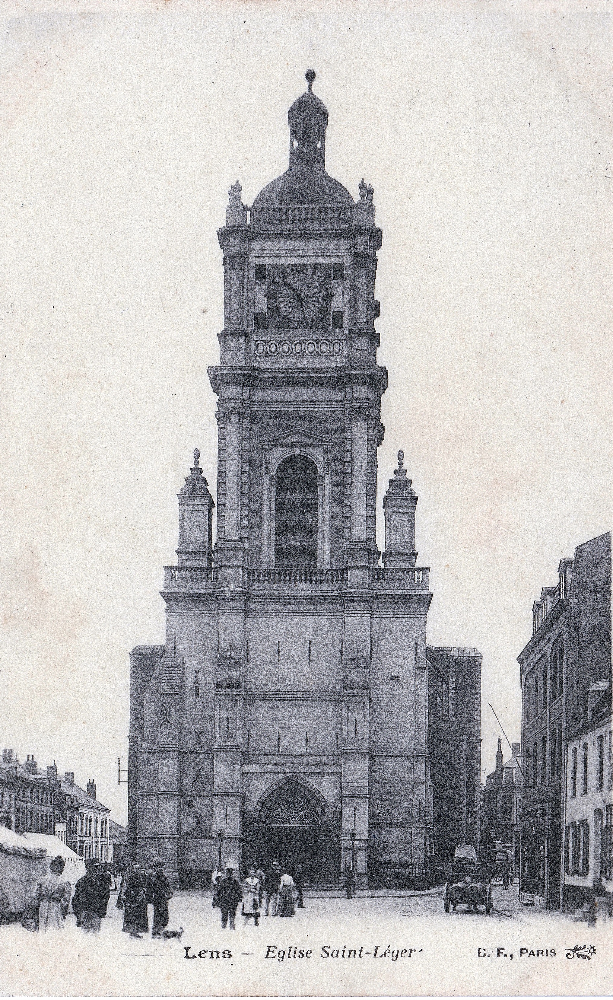 Saint-Léger church in Lens, Pas-de-Calais, near the Auguste Béhal high school where the October 5 protest turned violent