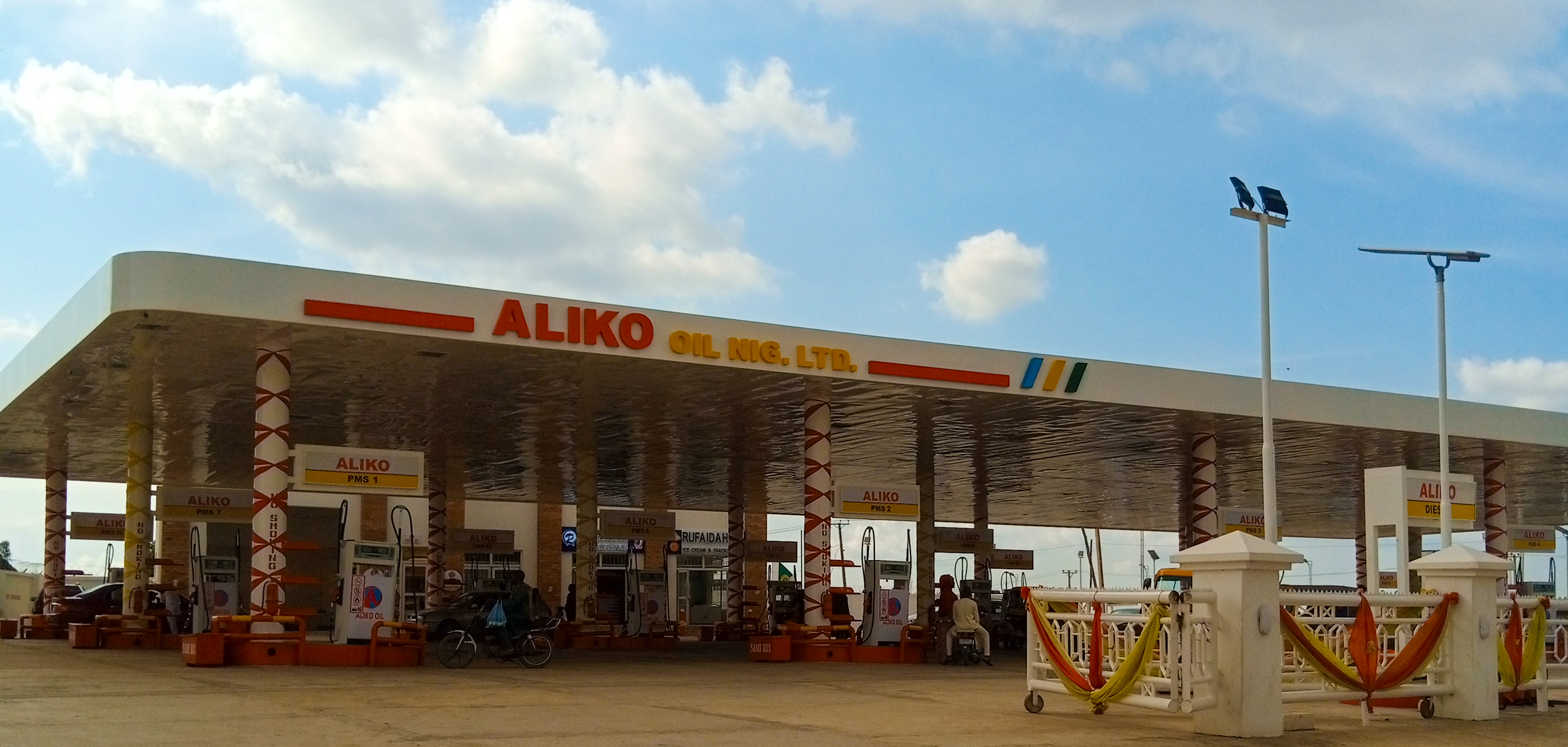 Dangote Kenya Pipeline investment — an Aliko Oil filling station in Nigeria, the retail end of the fuel distribution chain Dangote is extending into East Africa