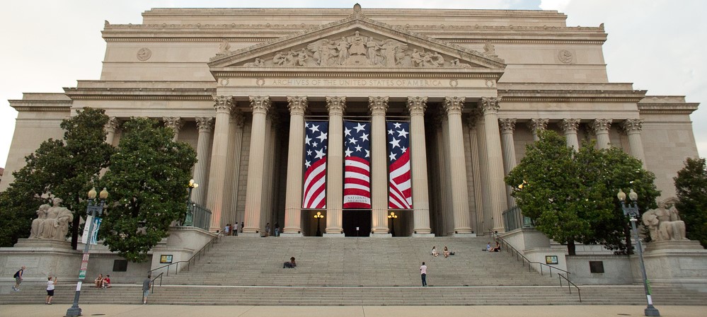 National Archives building in Washington, the final venue of the September 2026 Trump Xi state visit