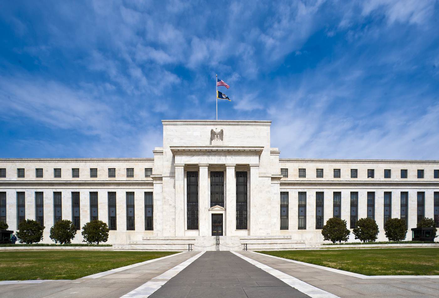 US Federal Reserve headquarters in Washington DC as September 2026 PMI data shows business activity at five-year high