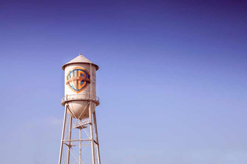 Warner Bros Burbank water tower before the Skydance rebrand after the merger closed