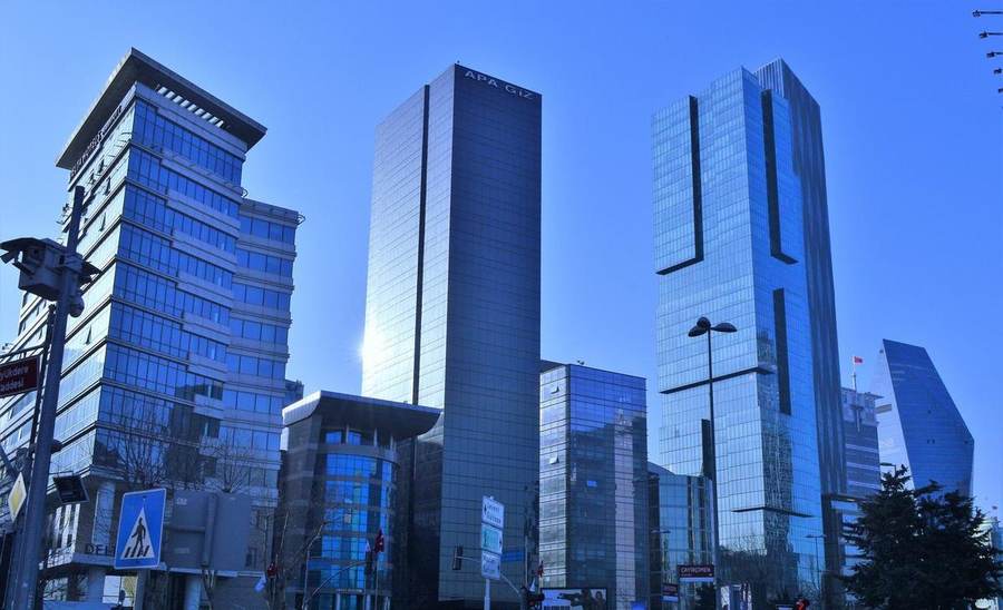 Levent financial district in Istanbul as Turkey AK Party deputy chair resigns amid an investment-fund crisis