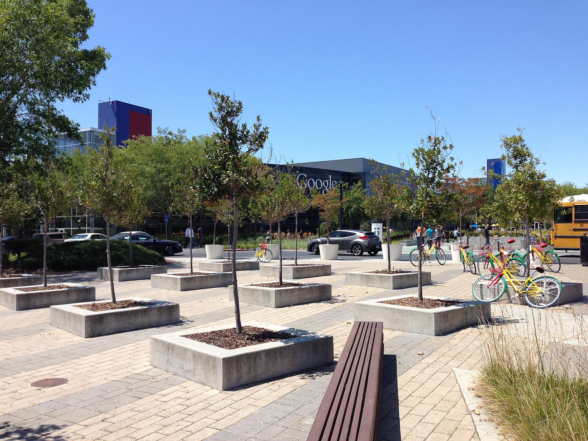 The Googleplex plaza in Mountain View, California, headquarters of Alphabet and Google (file photo) — Alphabet shares plunged 12.6 percent at the October 29, 2026 market close