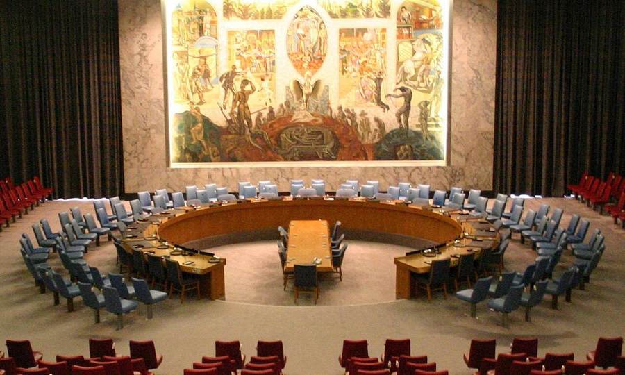 United Nations Security Council chamber, where Russia and Ukraine set out opposing ceasefire positions on September 23, 2026