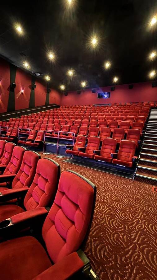 Interior of a movie theater auditorium