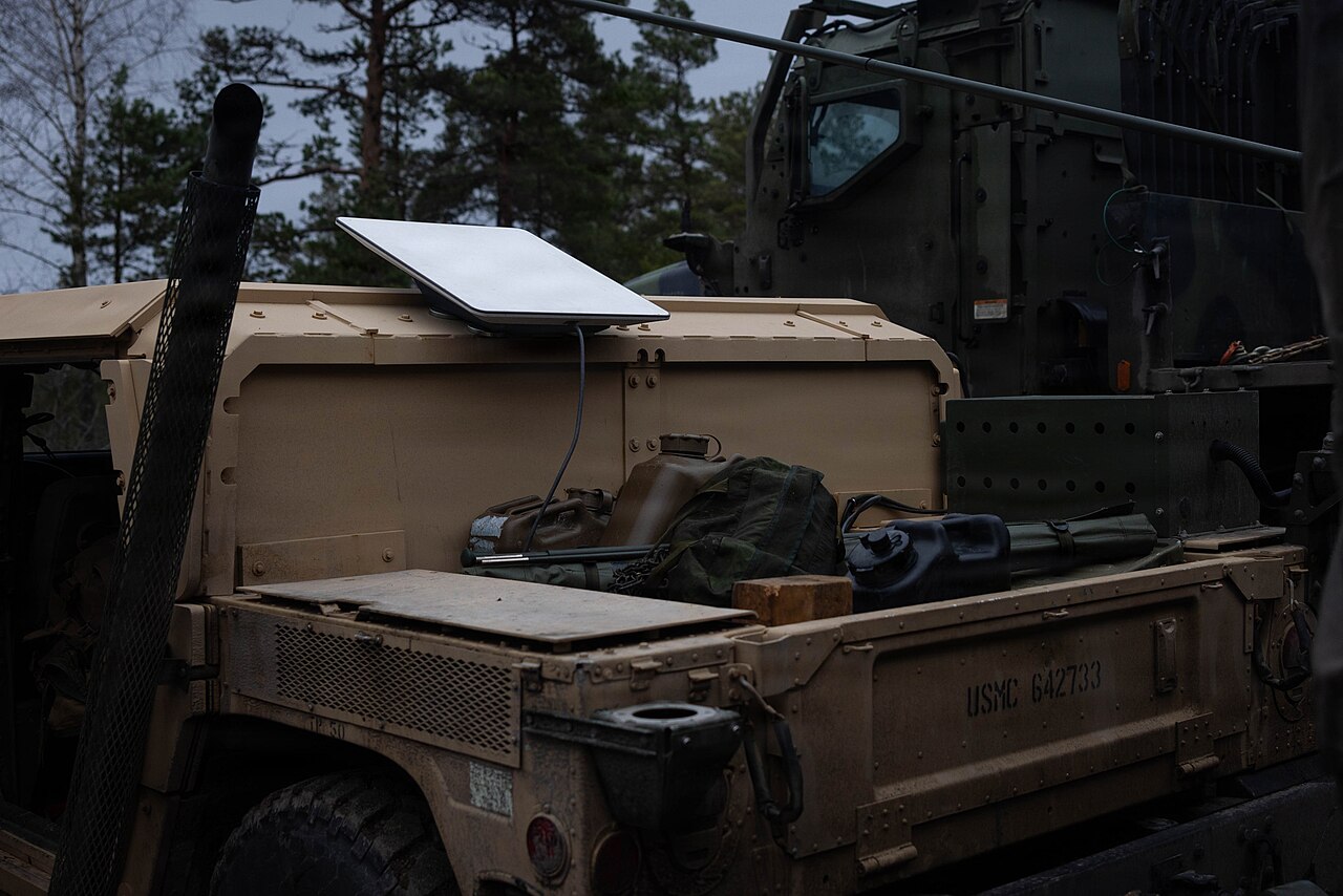 Starshield satellite terminal US Marines vehicle Ukraine drone defence