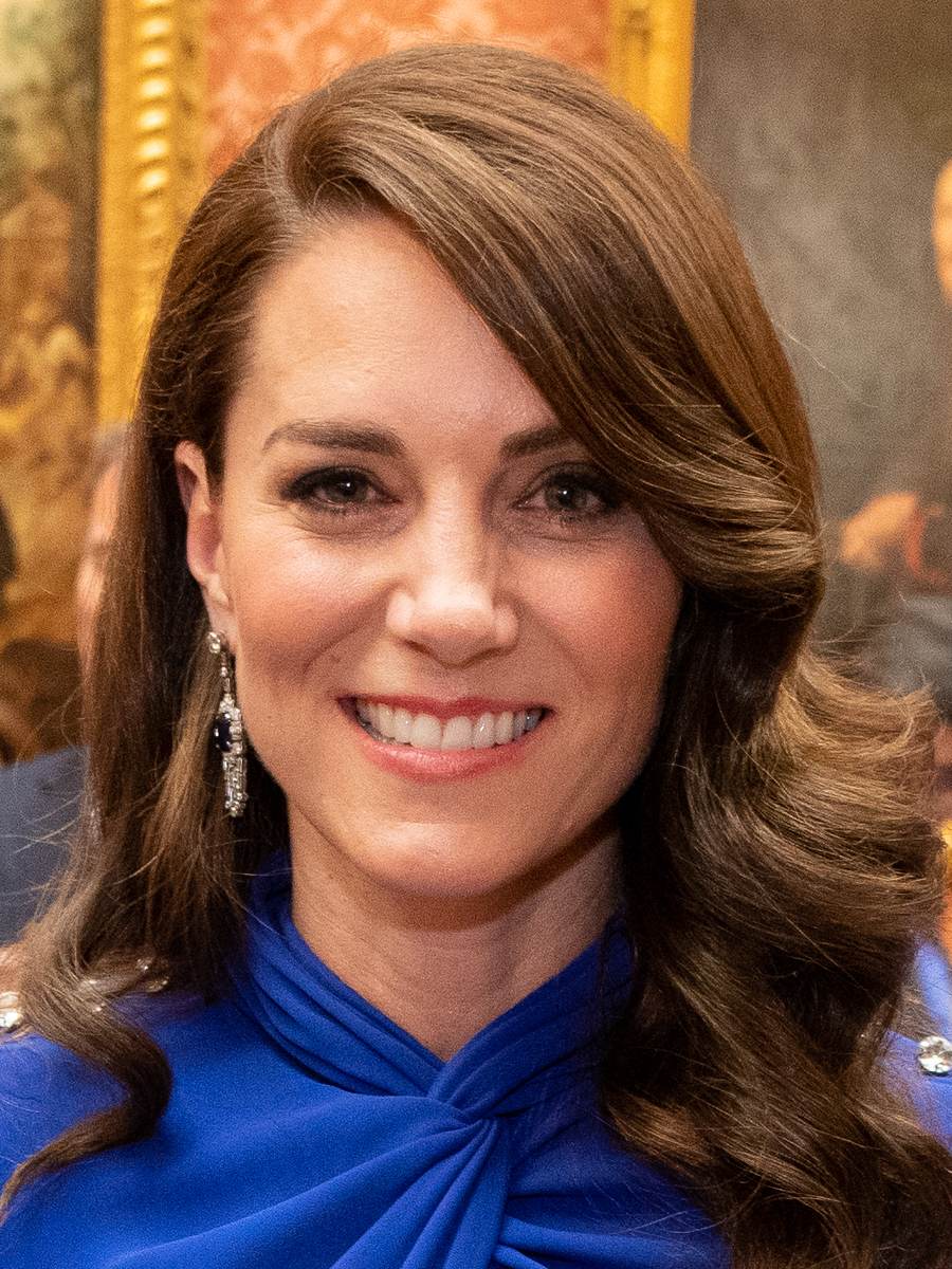 Catherine, Princess of Wales, at a Buckingham Palace reception in 2023 — Kylie Kelce apologized for calling her "Princess Kate"