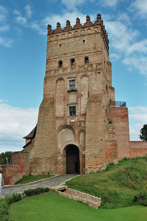 Lubart Tower, the entrance tower of Lutsk Castle in Lutsk, Ukraine